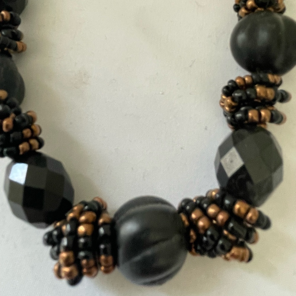 Source Unknown Black And Brown Necklace - image 3